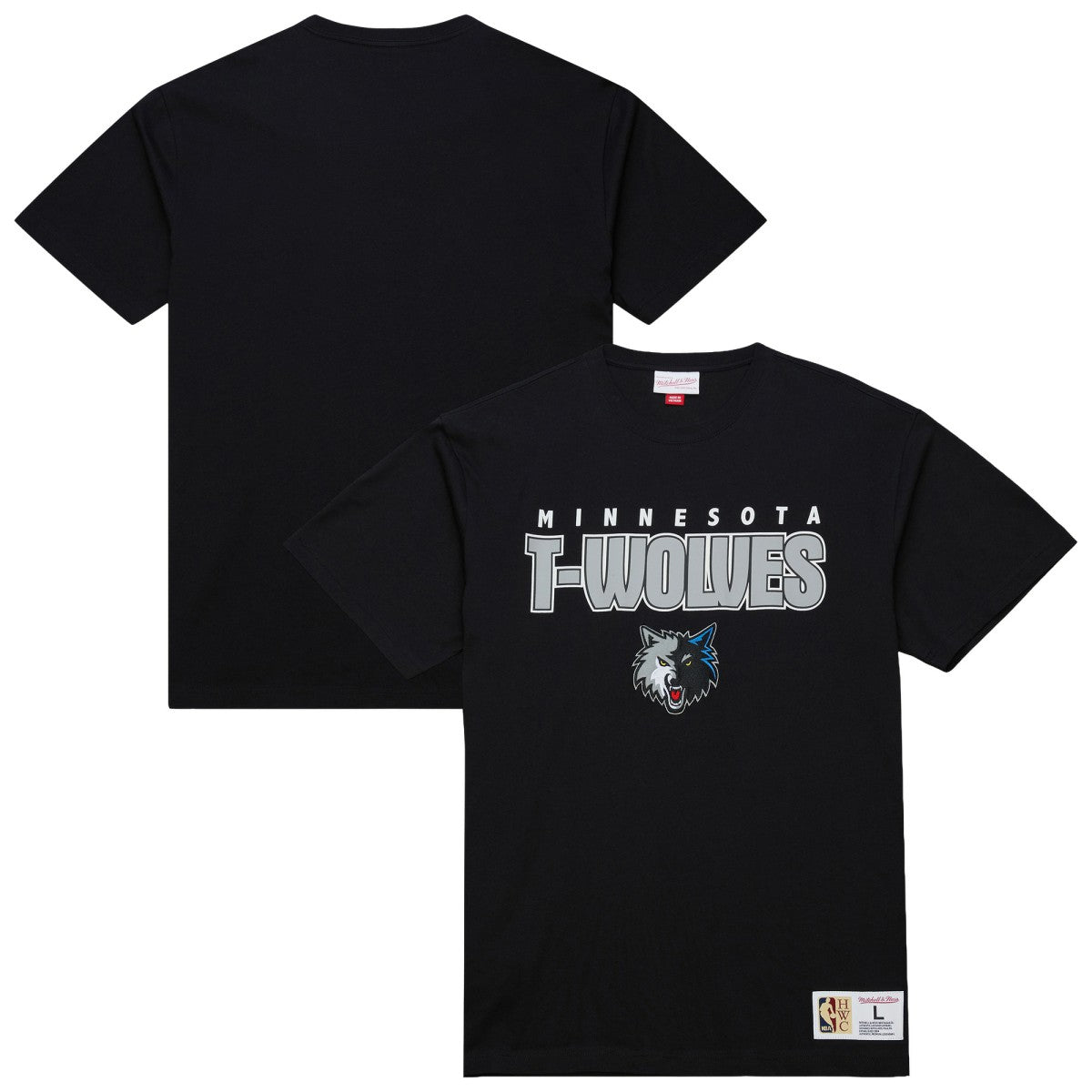Mitchell & Ness - Minnesota Timberwolves Hardwood Classics Throw It Back Premium T-Shirt - Black