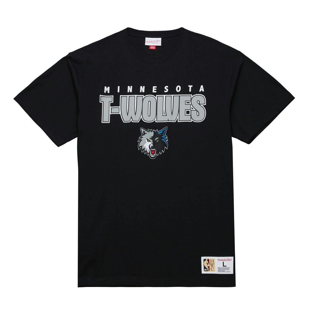 Mitchell & Ness - Minnesota Timberwolves Hardwood Classics Throw It Back Premium T-Shirt - Black