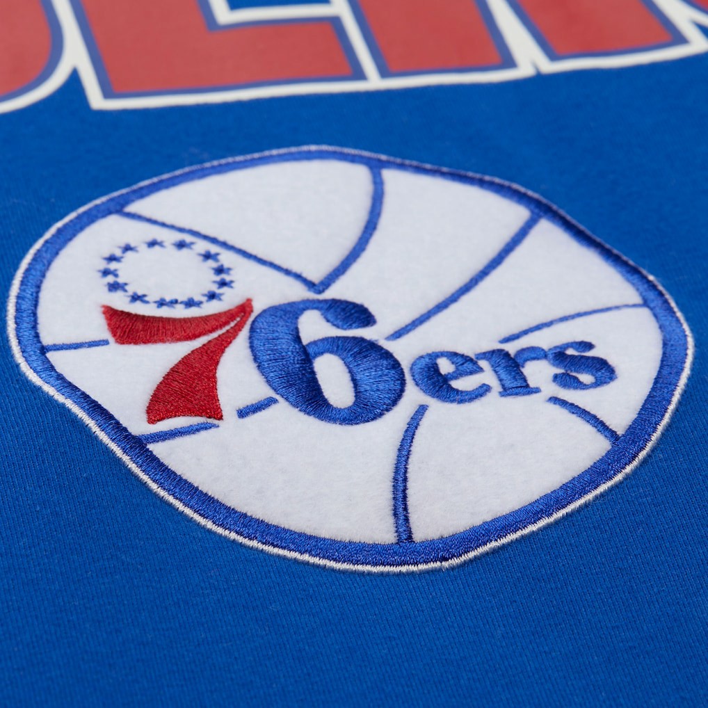 Mitchell & Ness - Philadelphia 76ers Hardwood Classics Throw It Back Premium T-Shirt - Royal