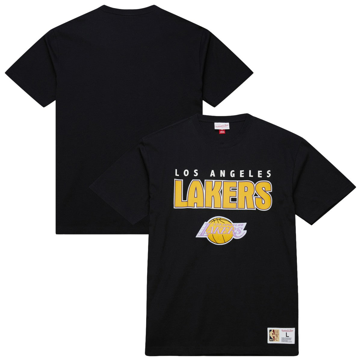 Mitchell & Ness - Los Angeles Lakers Hardwood Classics Throw It Back Premium T-Shirt - Black