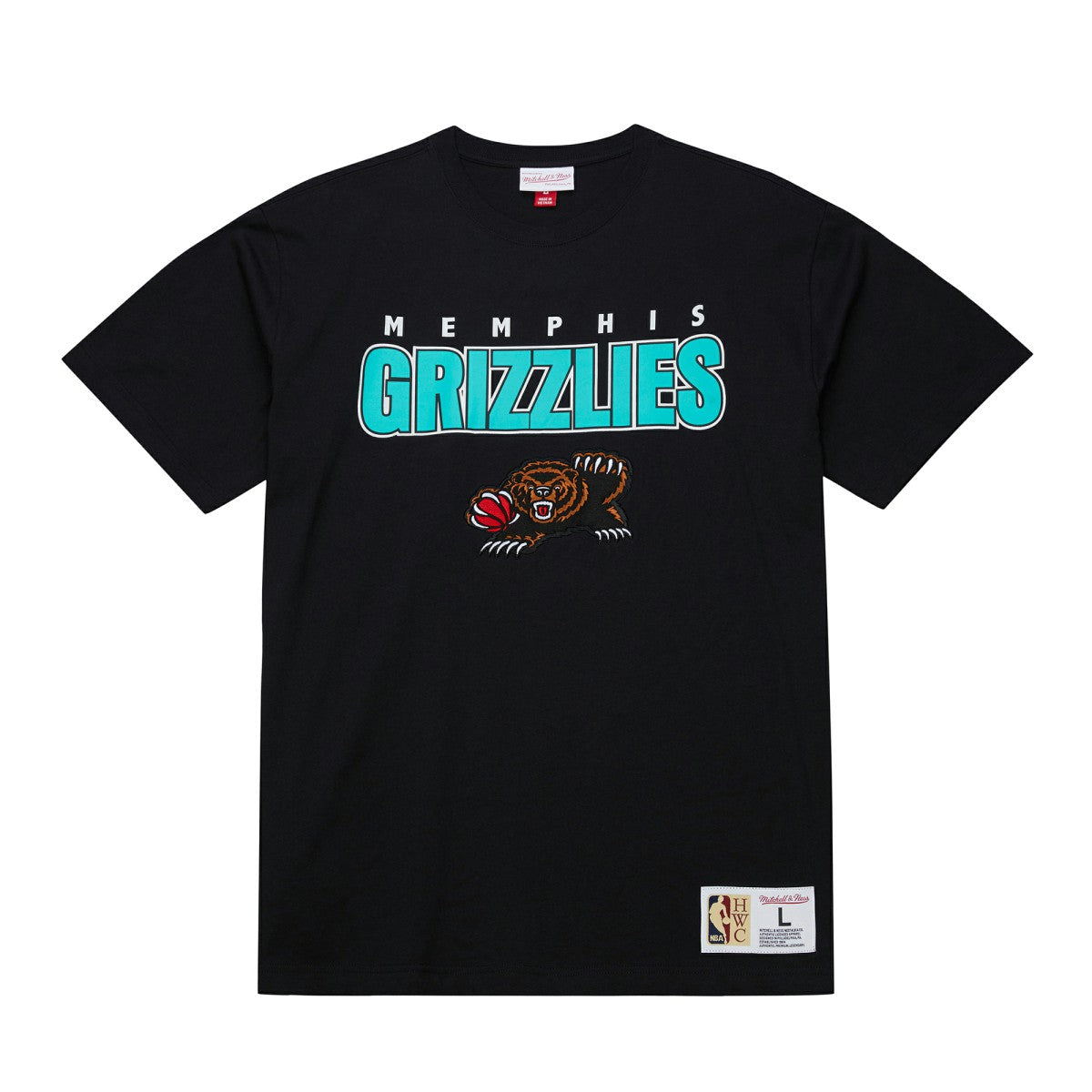 Mitchell & Ness - Memphis Grizzlies Hardwood Classics Throw It Back Premium T-Shirt - Black