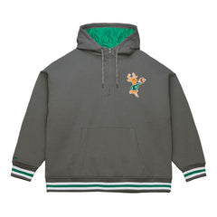 Mitchell & Ness - Milwaukee Bucks Throw It Back Quilted Fleece Quarter-Zip Hoodie - Gray