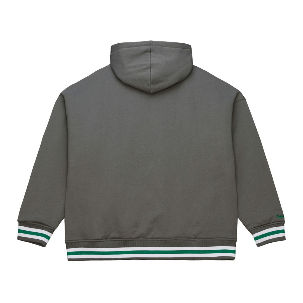 Mitchell & Ness - Milwaukee Bucks Throw It Back Quilted Fleece Quarter-Zip Hoodie - Gray