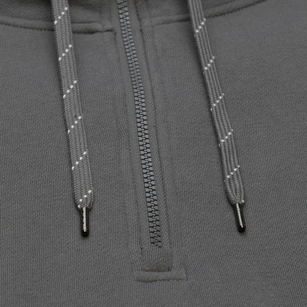 Mitchell & Ness - Milwaukee Bucks Throw It Back Quilted Fleece Quarter-Zip Hoodie - Gray