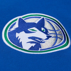 Mitchell & Ness - Minnesota Timberwolves Throw It Back Quilted Fleece Quarter-Zip Hoodie - Royal