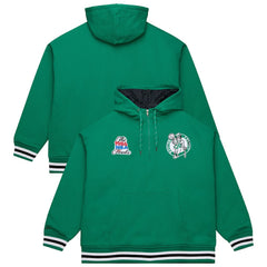 Mitchell & Ness - Boston Celtics Throw It Back Quilted Fleece Quarter-Zip Hoodie - Green