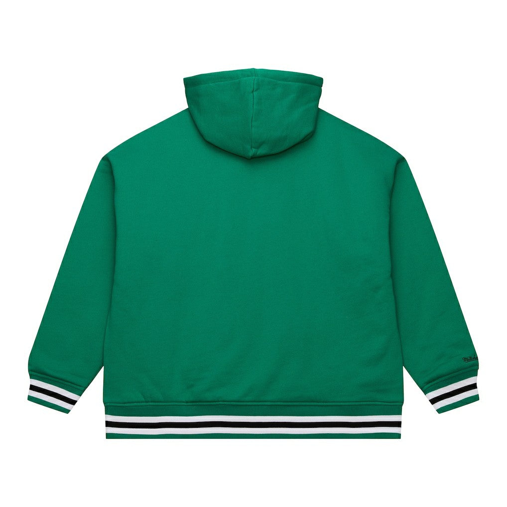 Mitchell & Ness - Boston Celtics Throw It Back Quilted Fleece Quarter-Zip Hoodie - Green