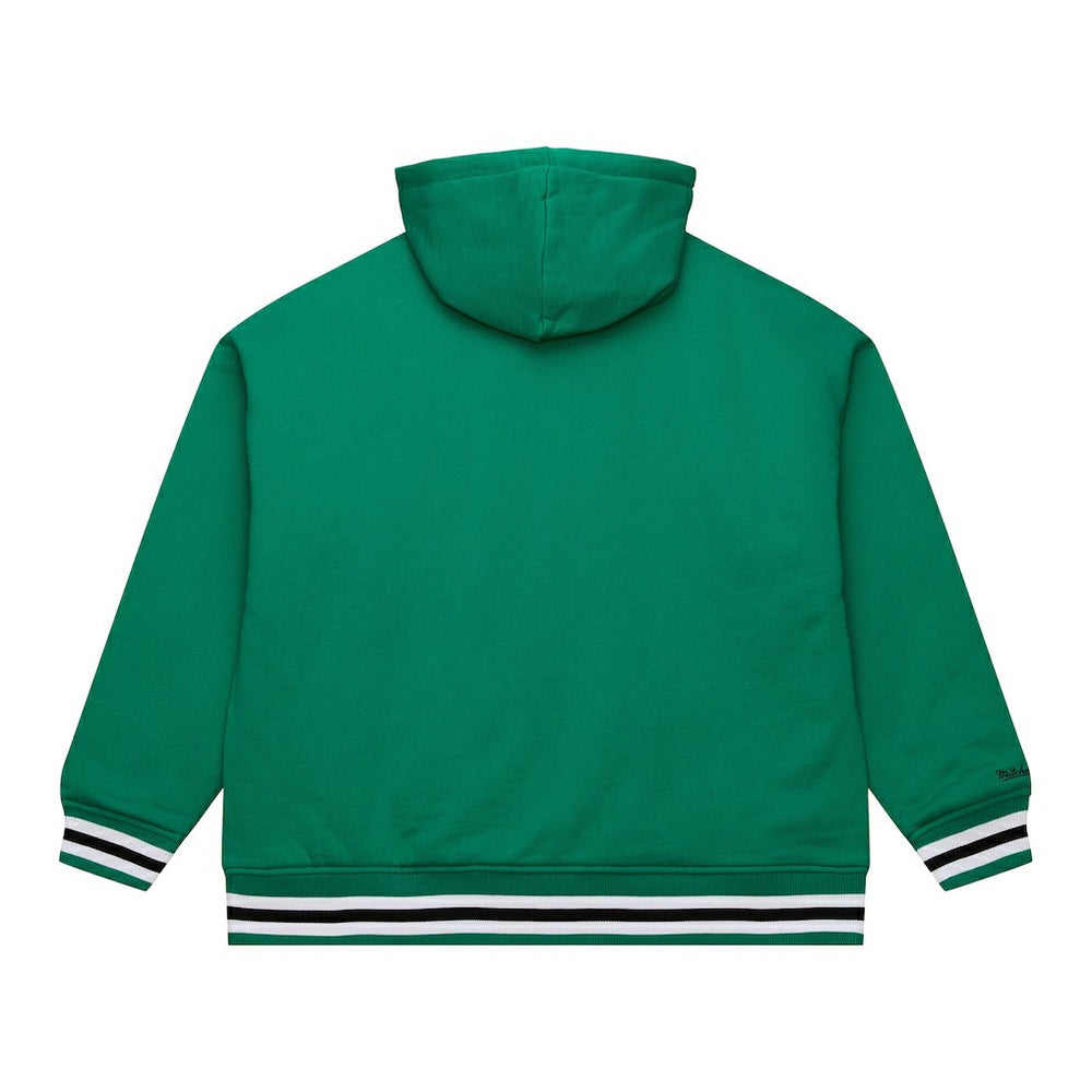 Mitchell & Ness - Boston Celtics Throw It Back Quilted Fleece Quarter-Zip Hoodie - Green