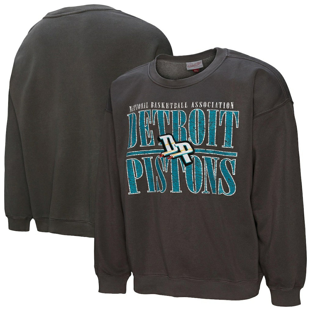 Mitchell & Ness - Detroit Pistons NBA Downtown Collection Fleece Sweatshirt - Black