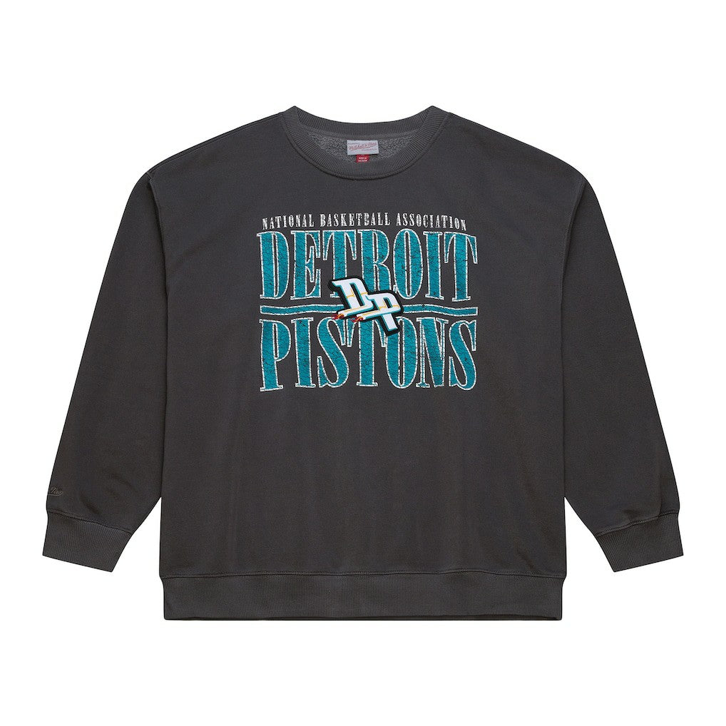 Mitchell & Ness - Detroit Pistons NBA Downtown Collection Fleece Sweatshirt - Black