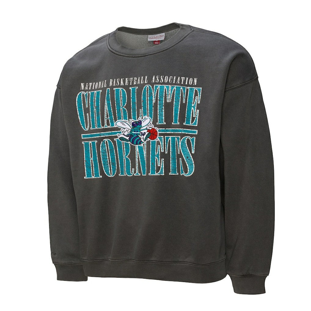 Mitchell & Ness - Charlotte Hornets NBA Downtown Collection Fleece Sweatshirt - Black