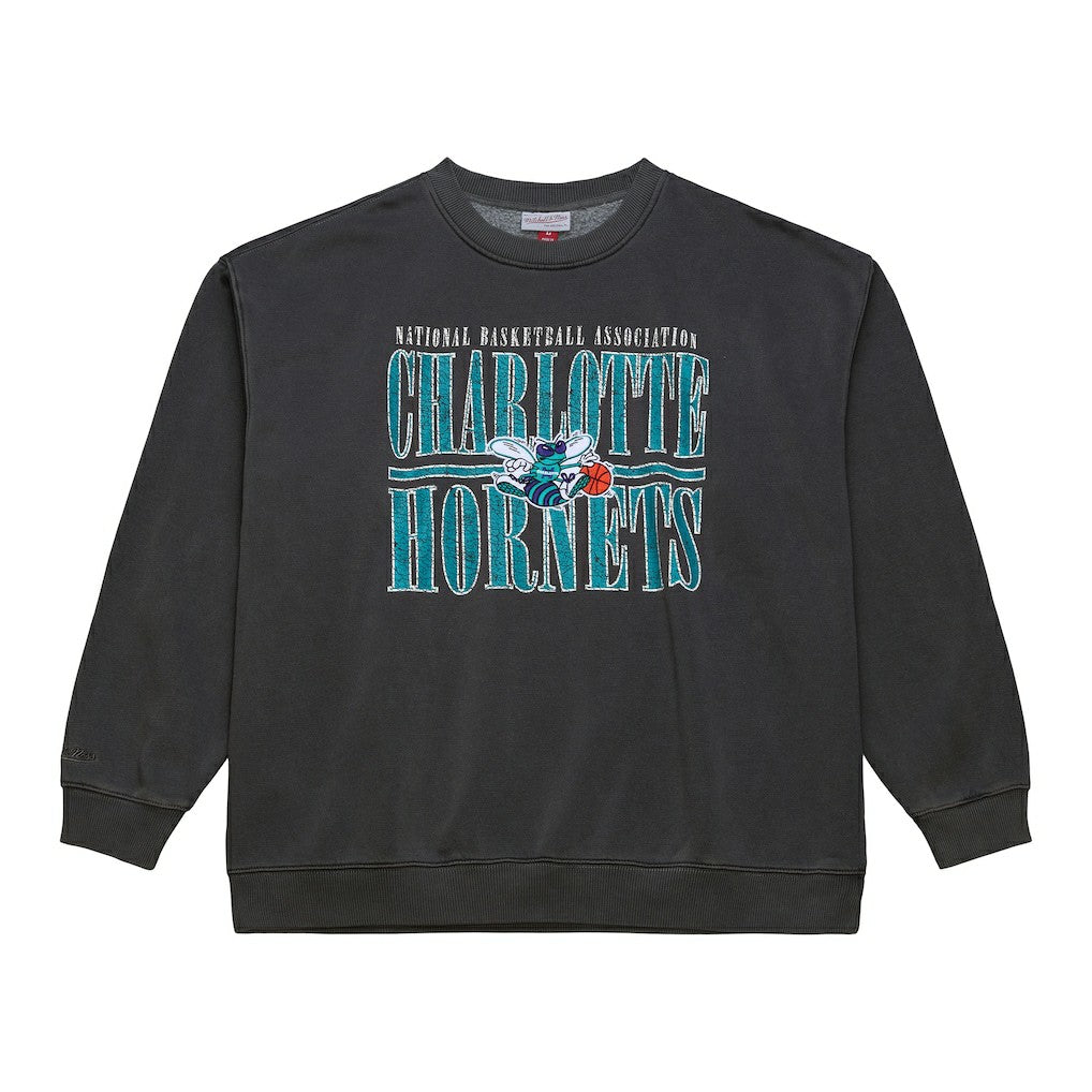 Mitchell & Ness - Charlotte Hornets NBA Downtown Collection Fleece Sweatshirt - Black