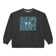 Mitchell & Ness - Charlotte Hornets NBA Downtown Collection Fleece Sweatshirt - Black