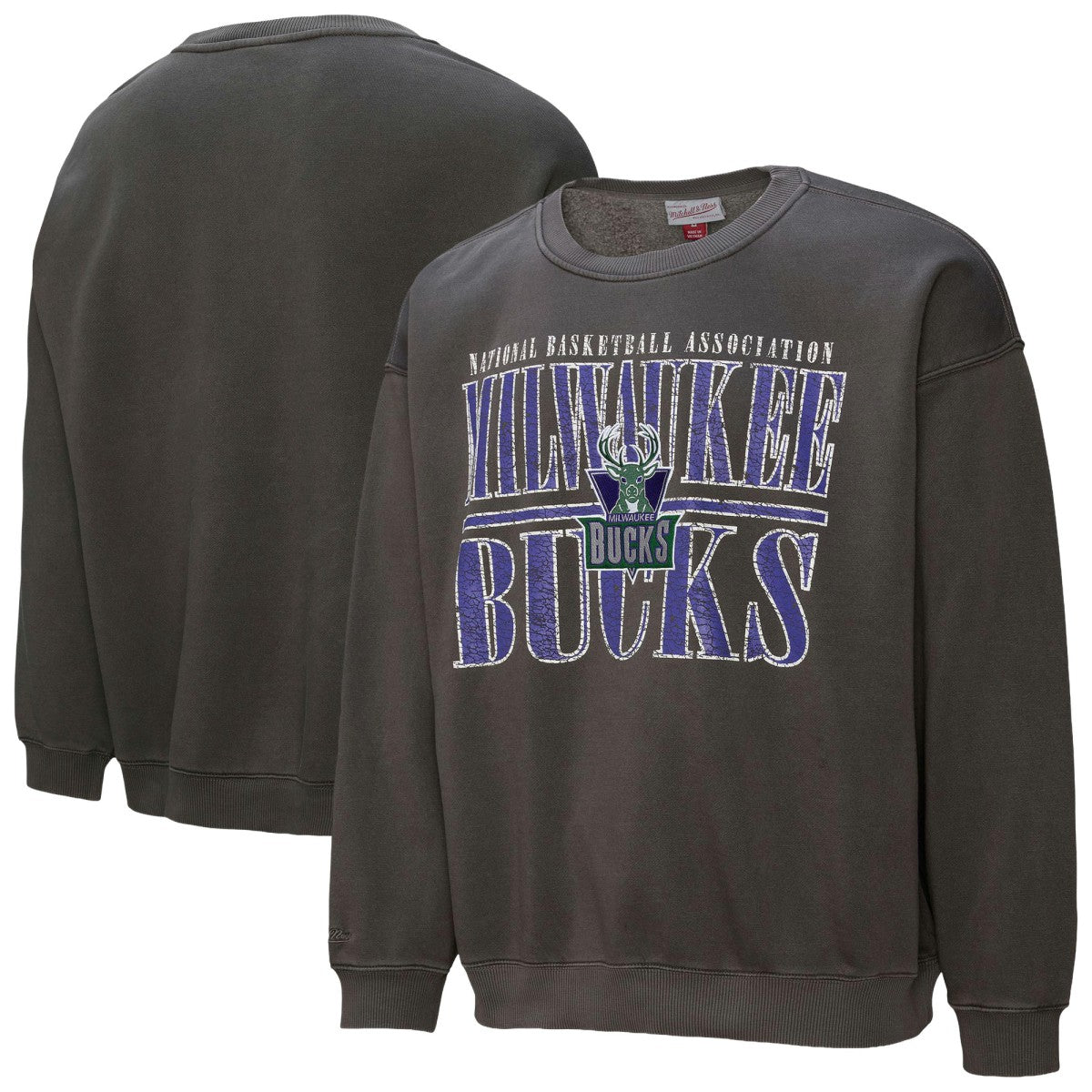 Mitchell & Ness - Milwaukee Bucks NBA Downtown Collection Fleece Sweatshirt - Black