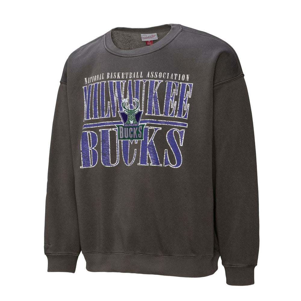 Mitchell & Ness - Milwaukee Bucks NBA Downtown Collection Fleece Sweatshirt - Black