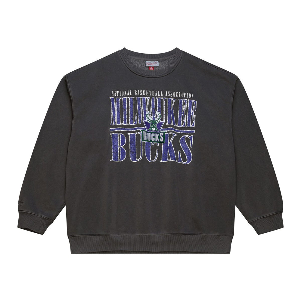 Mitchell & Ness - Milwaukee Bucks NBA Downtown Collection Fleece Sweatshirt - Black