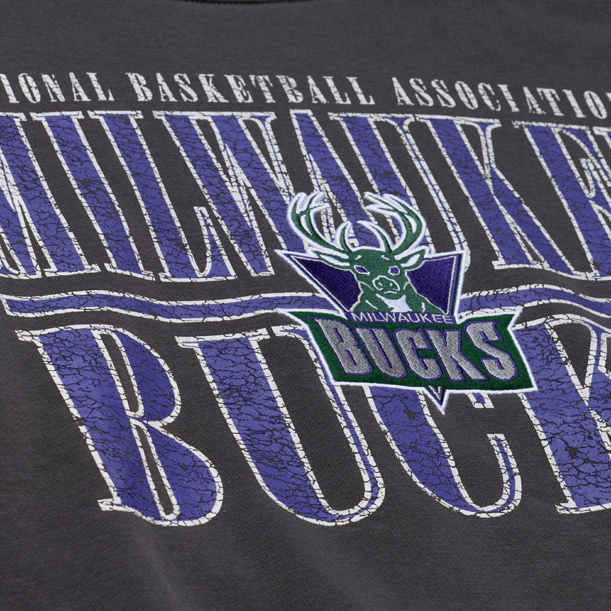 Mitchell & Ness - Milwaukee Bucks NBA Downtown Collection Fleece Sweatshirt - Black