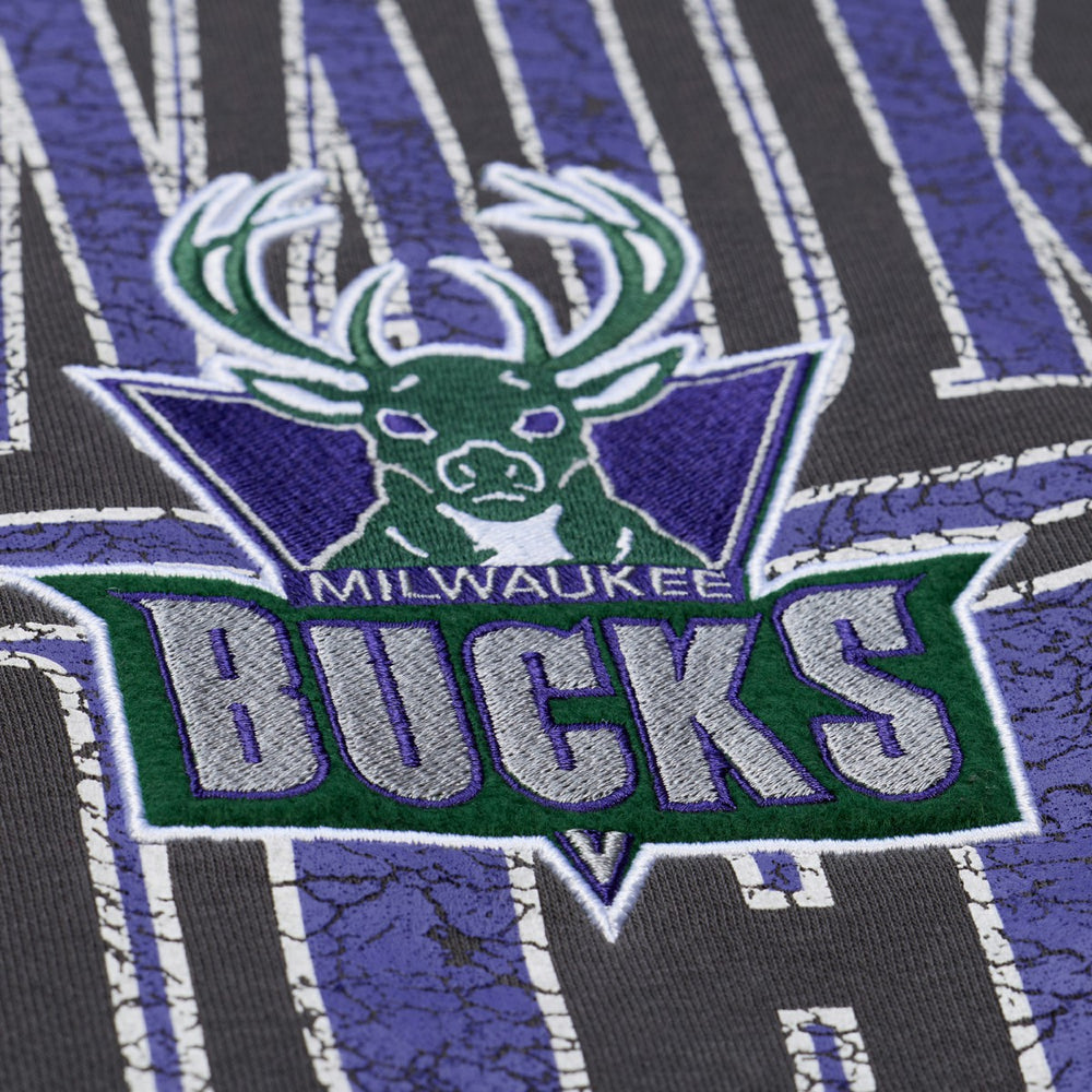 Mitchell & Ness - Milwaukee Bucks NBA Downtown Collection Fleece Sweatshirt - Black