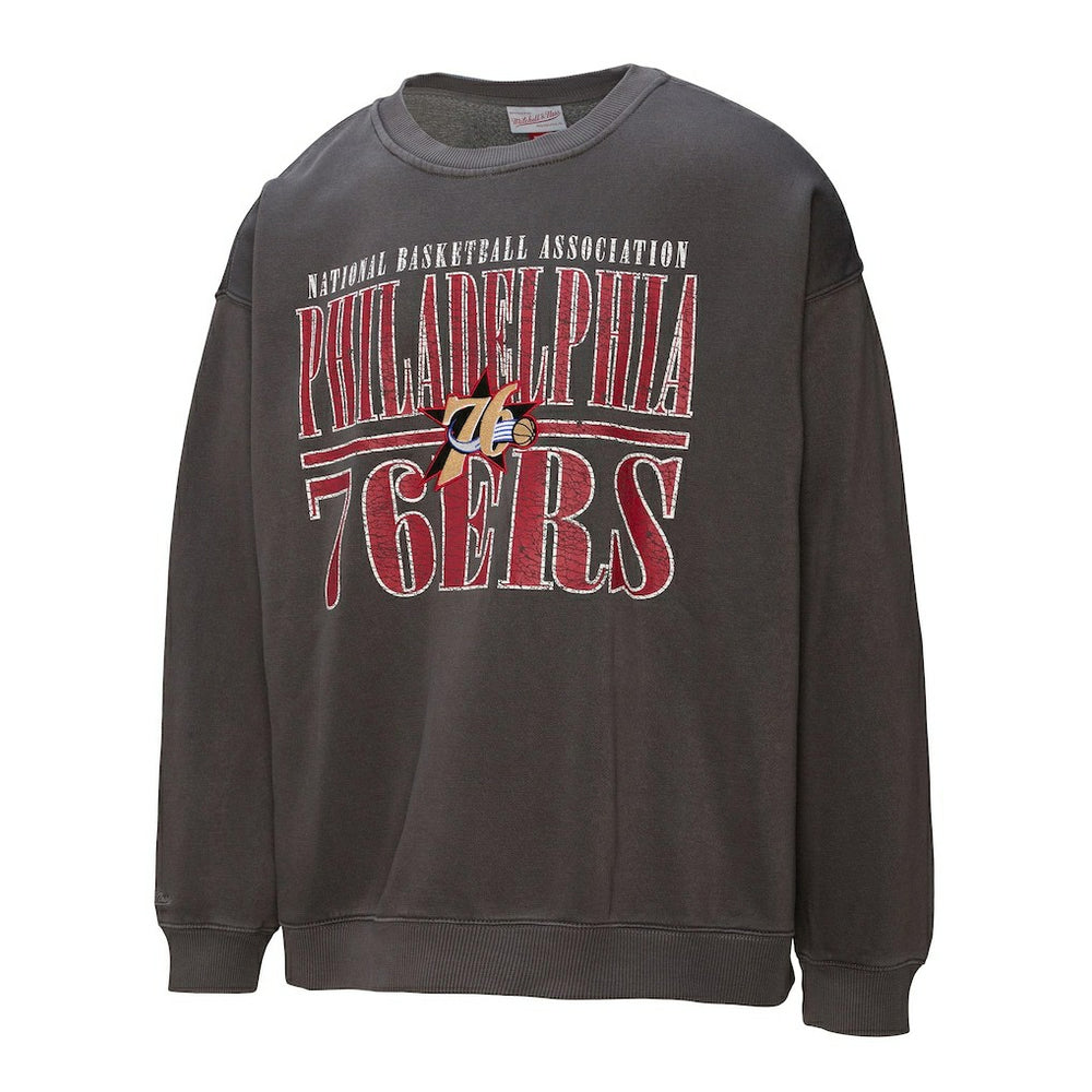 Mitchell & Ness - Philadelphia 76ers NBA Downtown Collection Fleece Sweatshirt - Black
