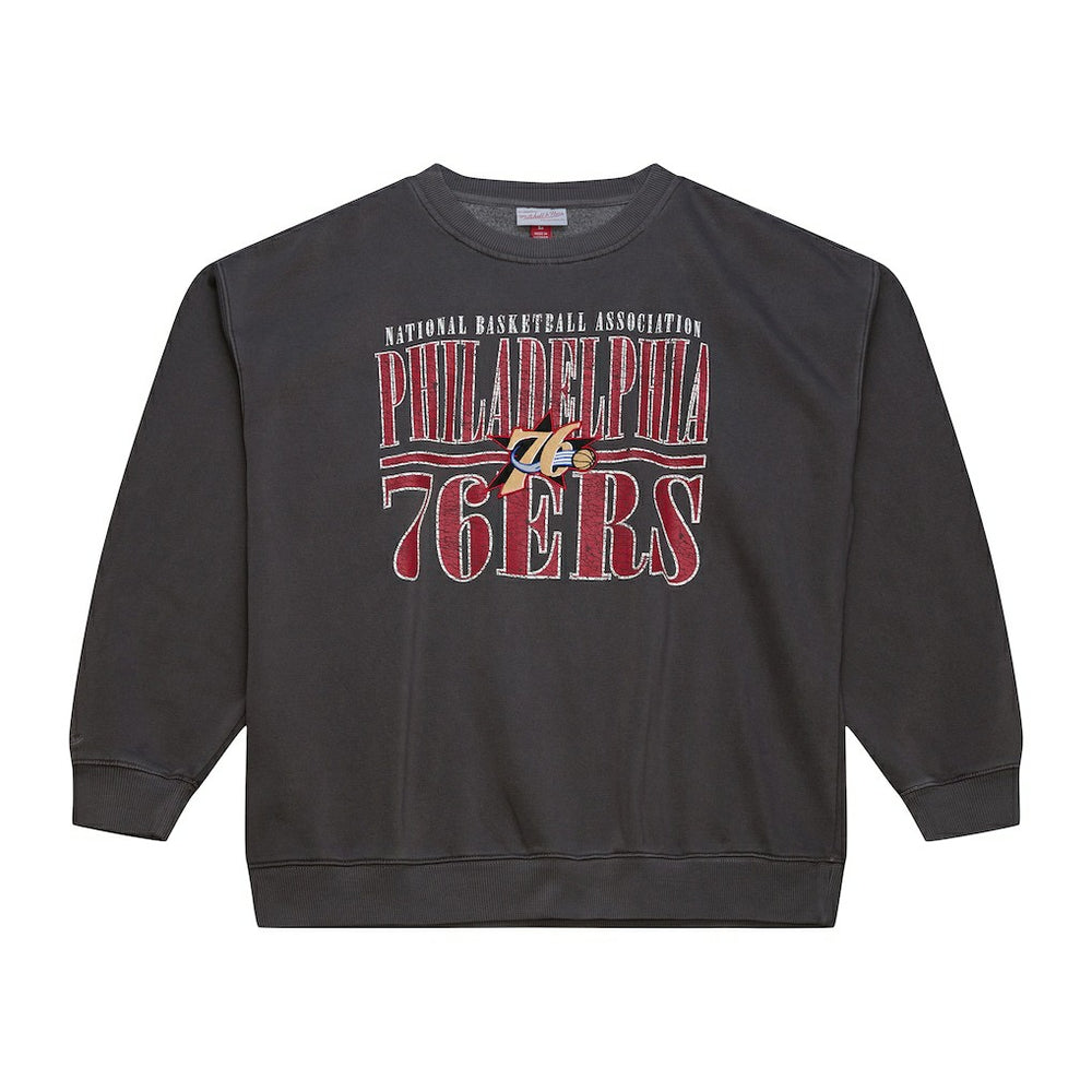 Mitchell & Ness - Philadelphia 76ers NBA Downtown Collection Fleece Sweatshirt - Black