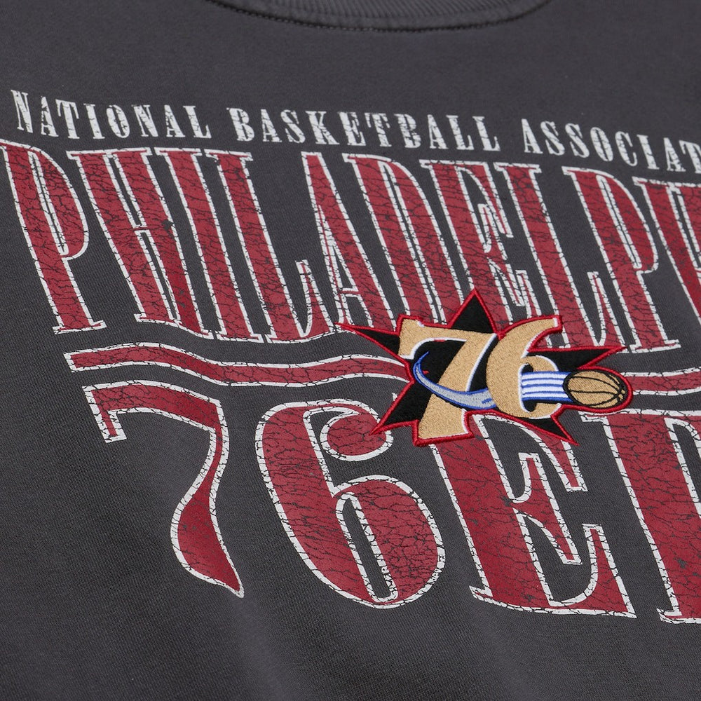 Mitchell & Ness - Philadelphia 76ers NBA Downtown Collection Fleece Sweatshirt - Black