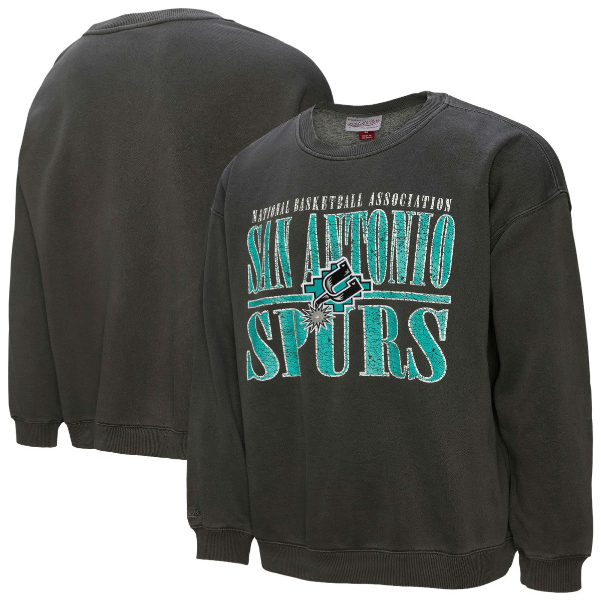 Mitchell & Ness - San Antonio Spurs NBA Downtown Collection Fleece Sweatshirt - Black