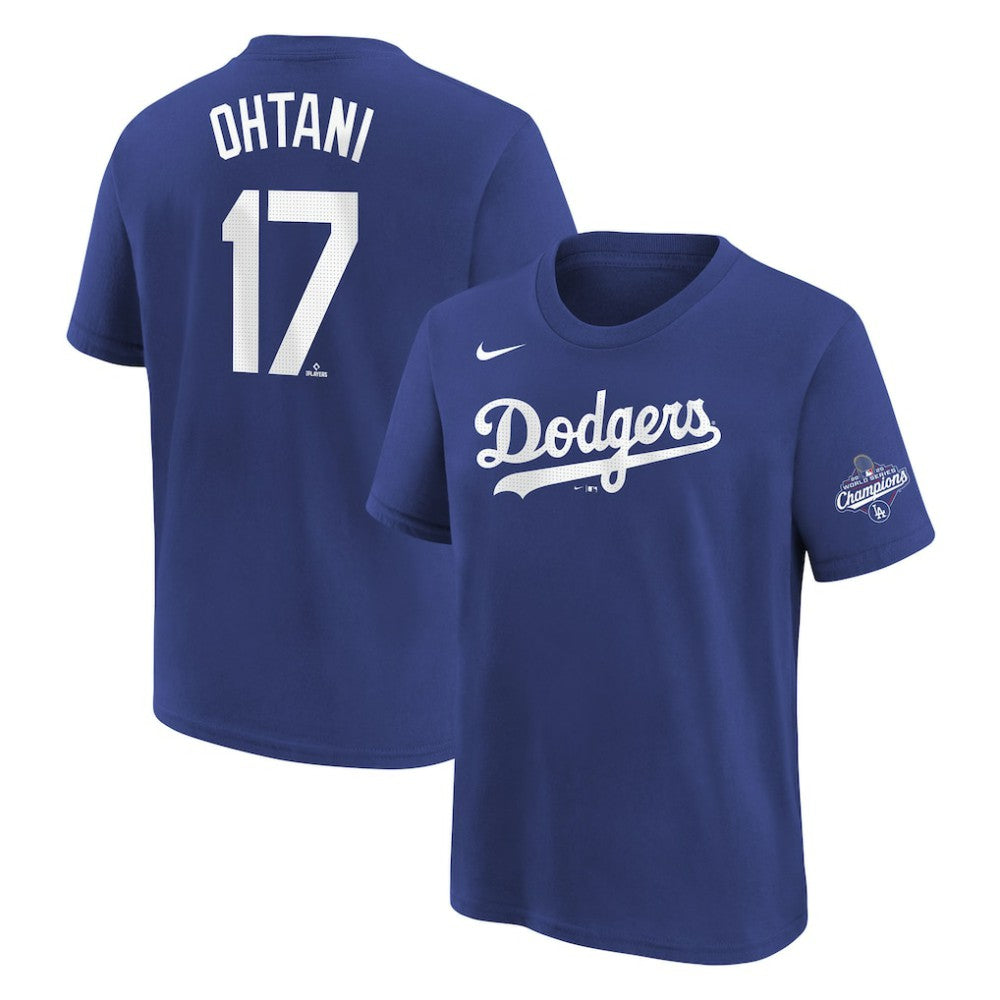 Shohei Ohtani Los Angeles Dodgers Nike Youth 2025 World Series Champions Name & Number T-Shirt discount
