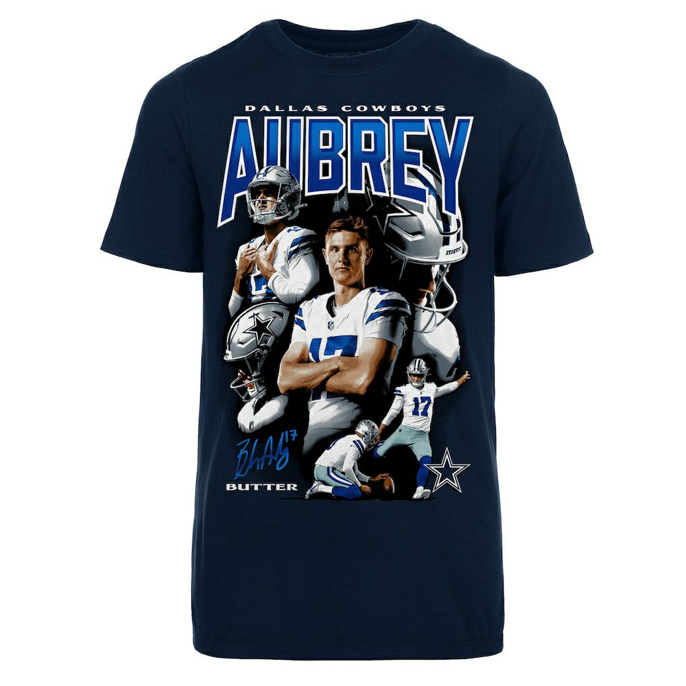 Brandon Aubrey Dallas Cowboys Youth Collage T-Shirt Navy - Fanatics