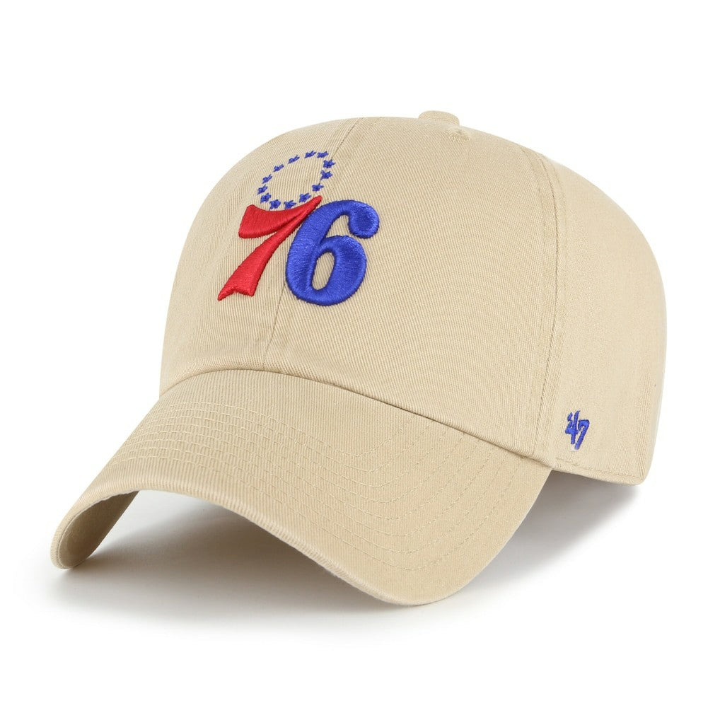 47 brand - Philadelphia 76ers '47 Logo Clean Up Adjustable Hat - Khaki