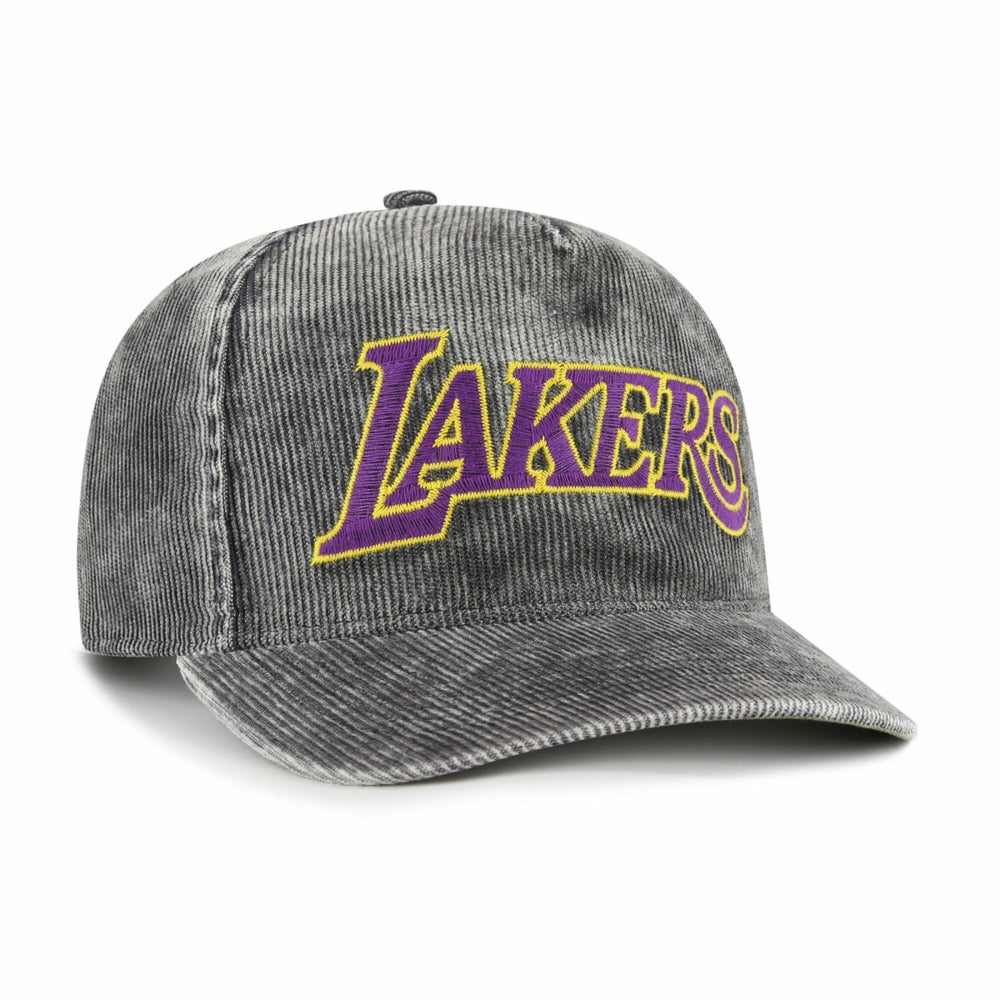 47 brand - Los Angeles Lakers '47 Reclaim Snow Wash Corduroy Adjustable Hitch Hat - Charcoal