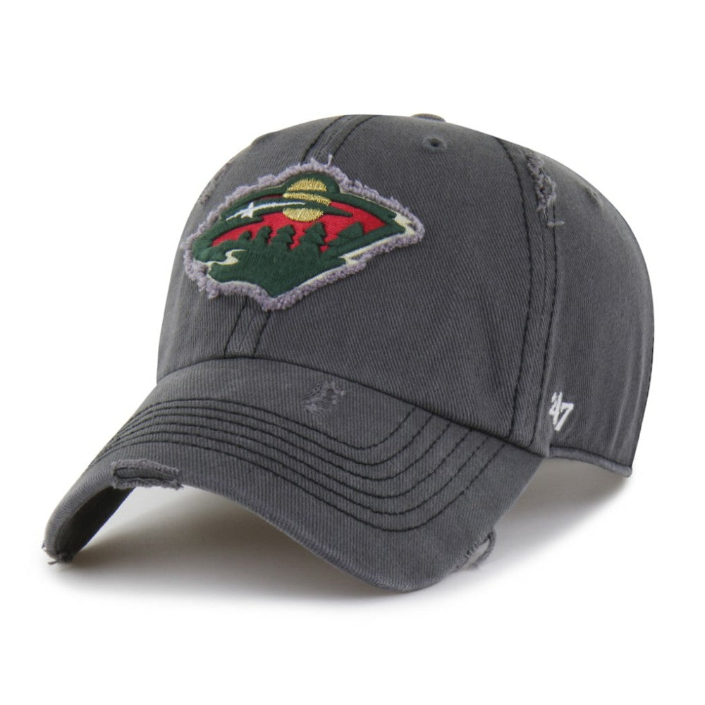 Minnesota Wild - '47 Weathered Clean Up Adjustable Hat Charcoal