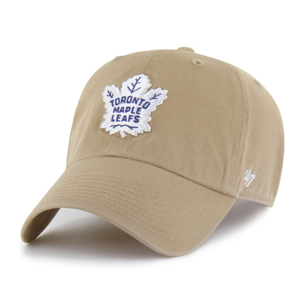 Toronto Maple Leafs - '47 Logo Clean Up Adjustable Hat Khaki
