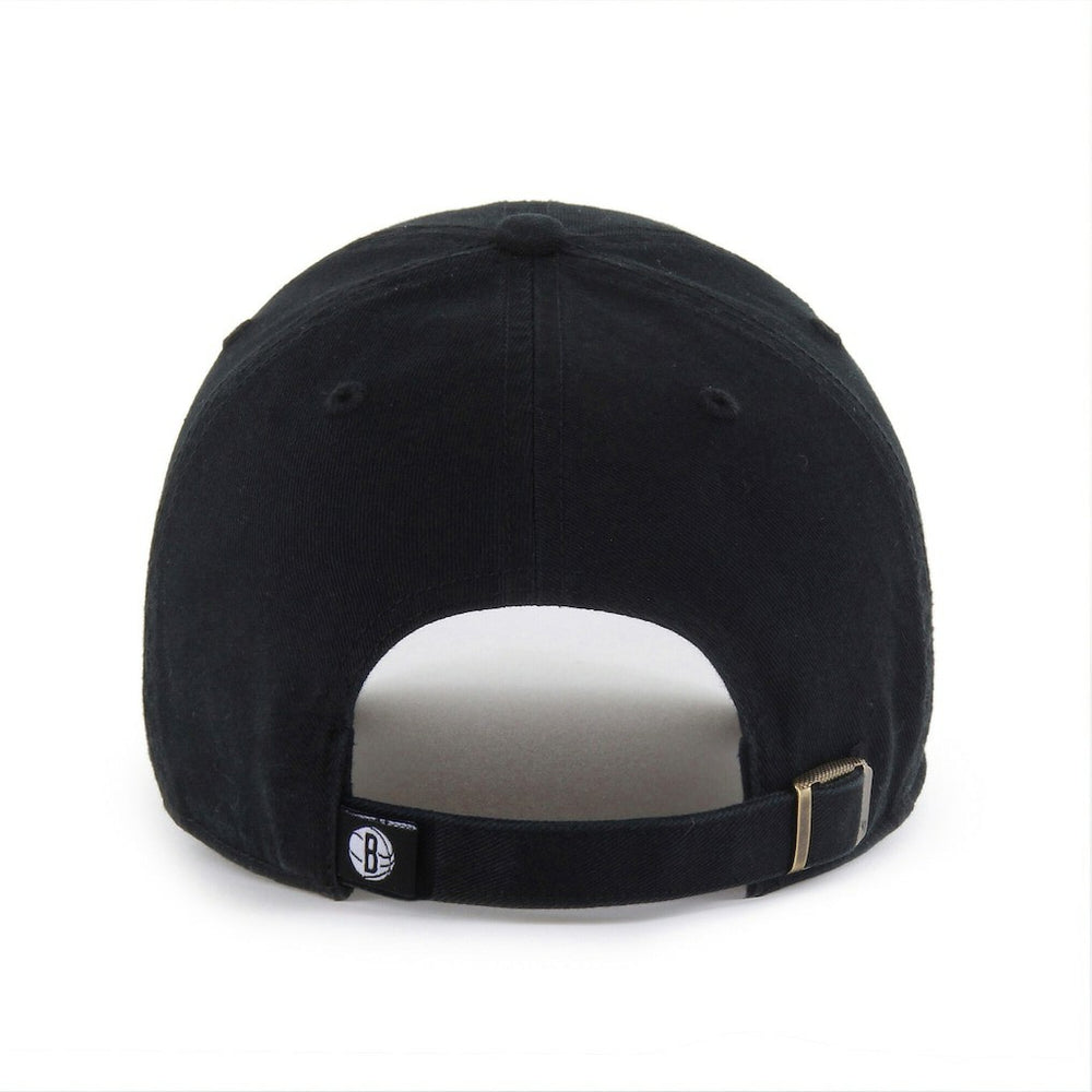 47 brand - Brooklyn Nets '47 Black on Black Clean Up Adjustable Hat