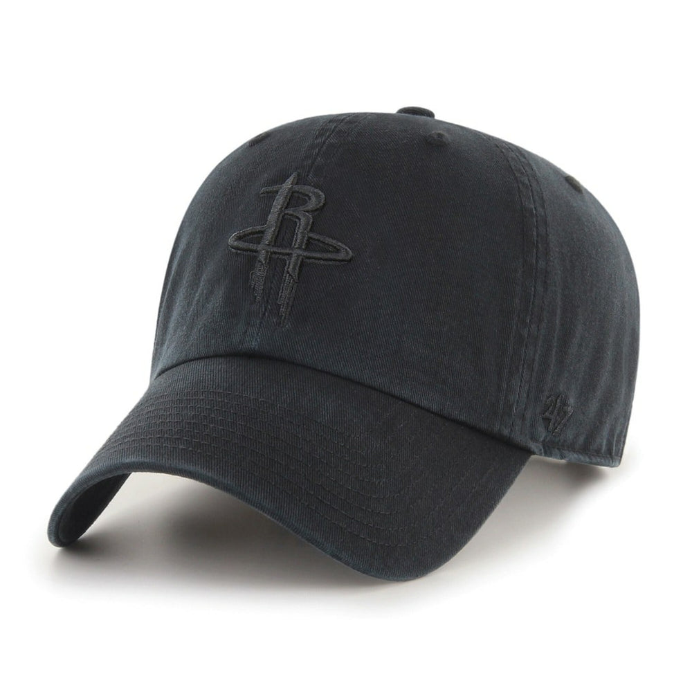 47 brand - Houston Rockets '47 Black on Black Clean Up Adjustable Hat