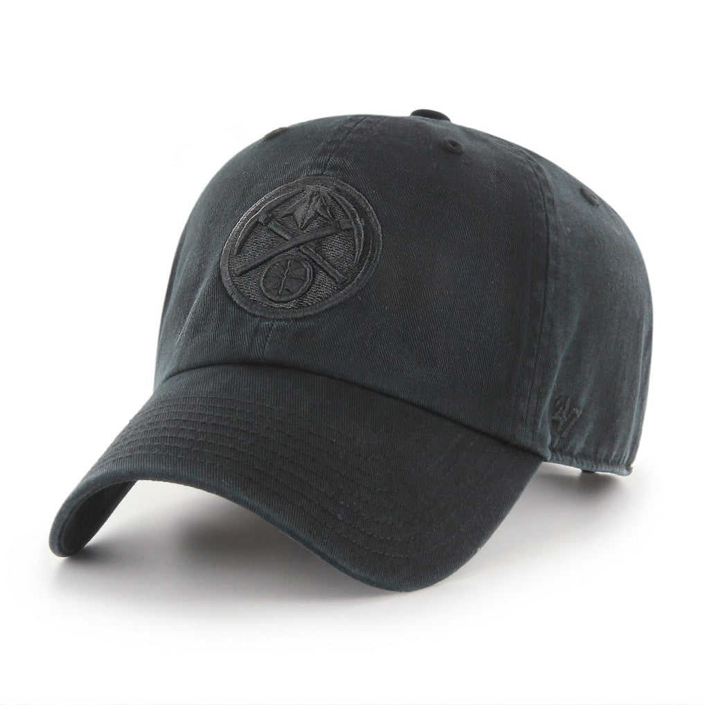 47 brand - Denver Nuggets '47 Black on Black Clean Up Adjustable Hat