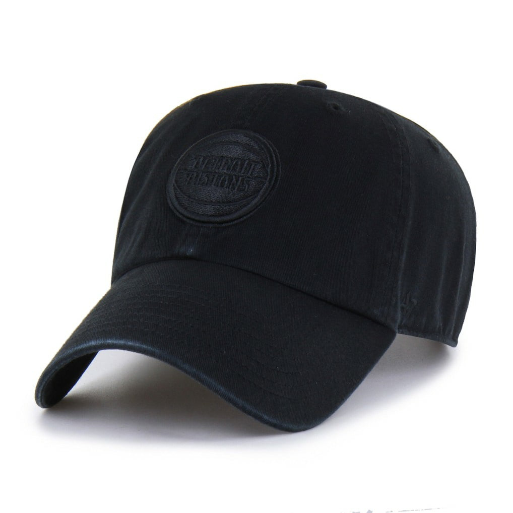 47 brand - Detroit Pistons '47 Black on Black Clean Up Adjustable Hat