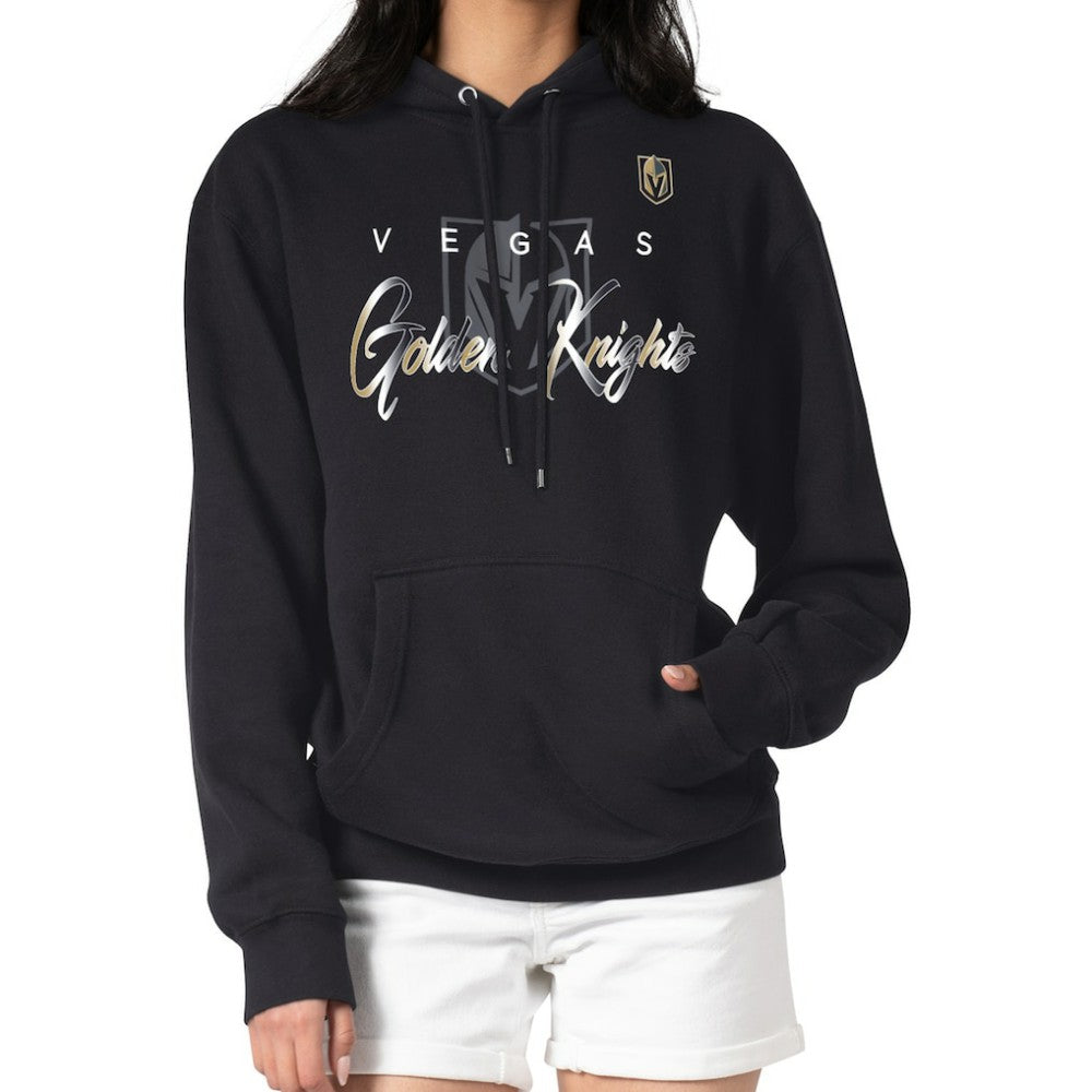 Vegas Golden Knights G-III 4Her by Carl Banks Shadow Logo Fleece Pullover Hoodie Black