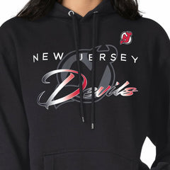 New Jersey Devils - G-III 4Her by Carl Banks Shadow Logo Fleece Pullover Hoodie Black