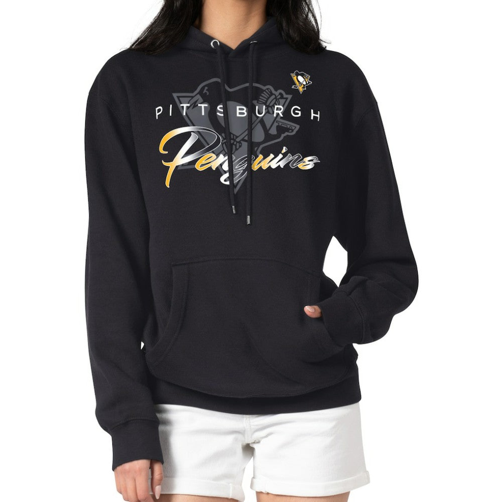 Pittsburgh Penguins G-III 4Her by Carl Banks Shadow Logo Fleece Pullover Hoodie Black