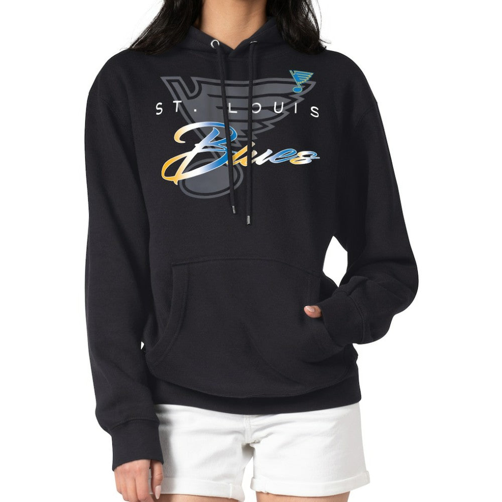St. Louis Blues - G-III 4Her by Carl Banks Shadow Logo Fleece Pullover Hoodie Black