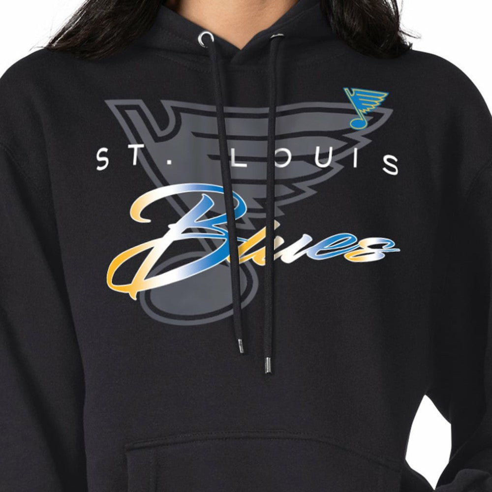 St. Louis Blues - G-III 4Her by Carl Banks Shadow Logo Fleece Pullover Hoodie Black