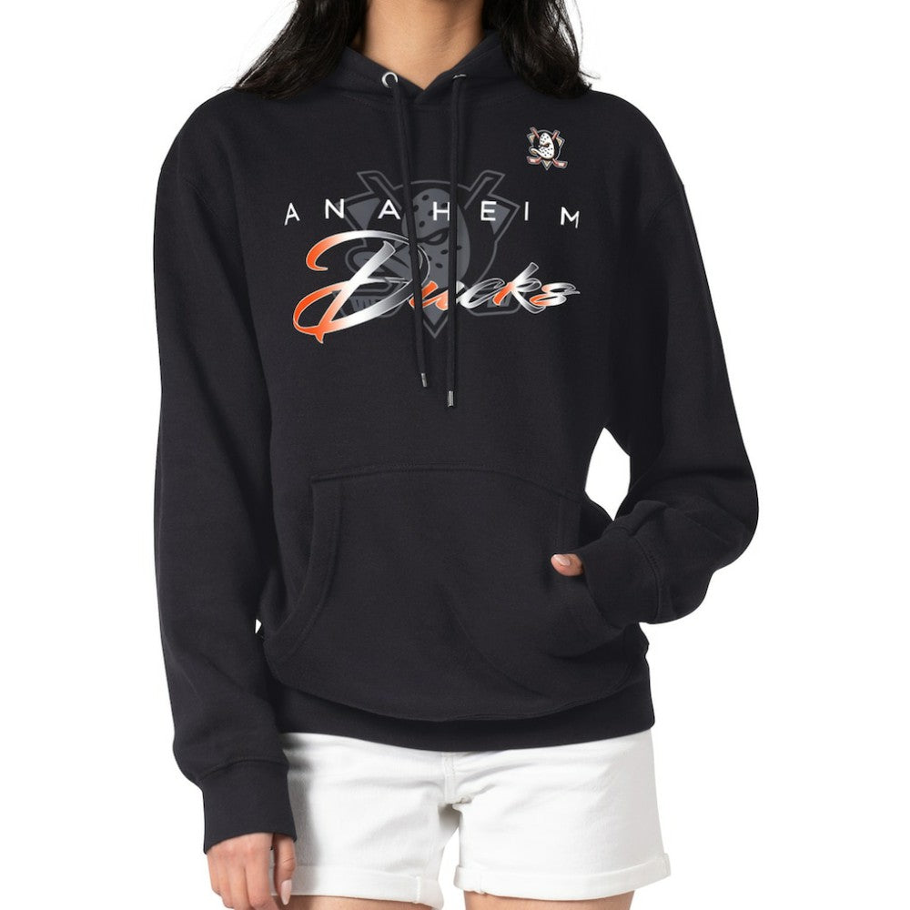 Anaheim Ducks - G-III 4Her by Carl Banks Shadow Logo Fleece Pullover Hoodie Black