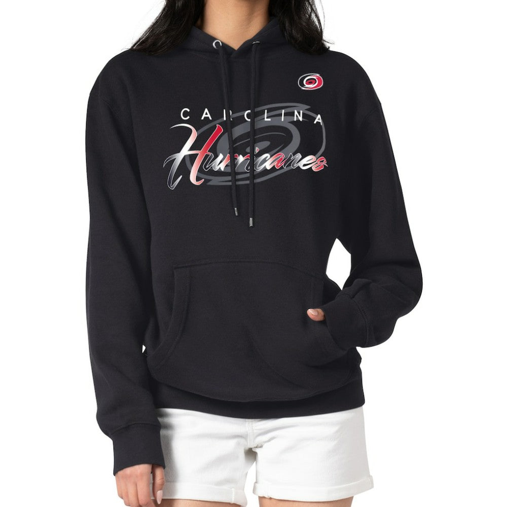 Carolina Hurricanes - G-III 4Her by Carl Banks Shadow Logo Fleece Pullover Hoodie Black