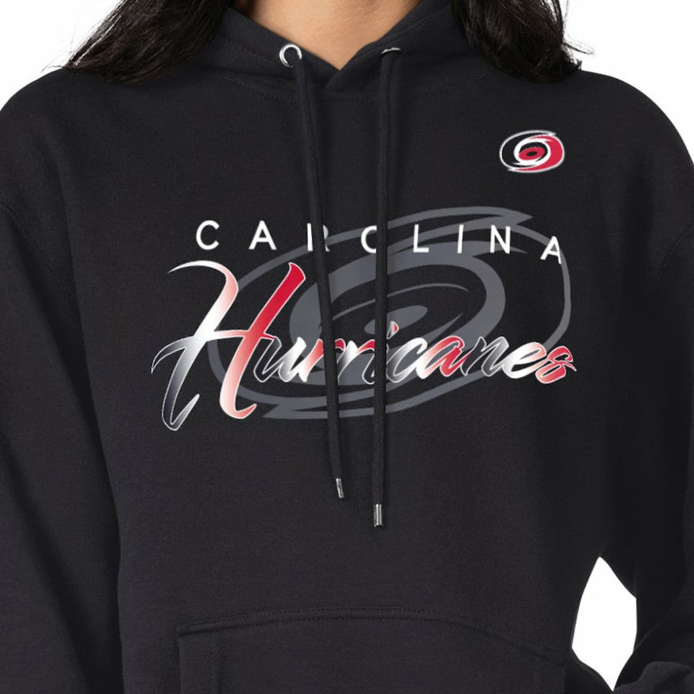 Carolina Hurricanes - G-III 4Her by Carl Banks Shadow Logo Fleece Pullover Hoodie Black