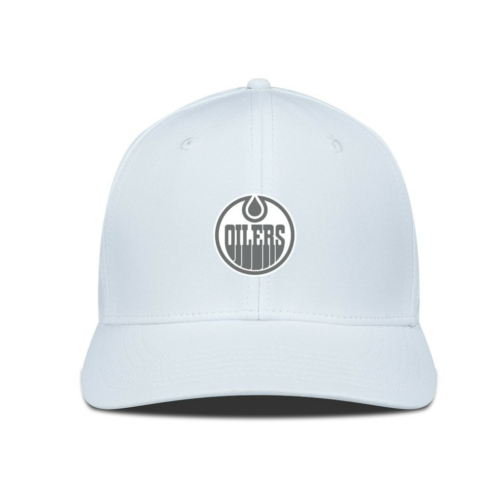 Edmonton Oilers - Levelwear Rise Slate & Snow Structured Flex Hat White