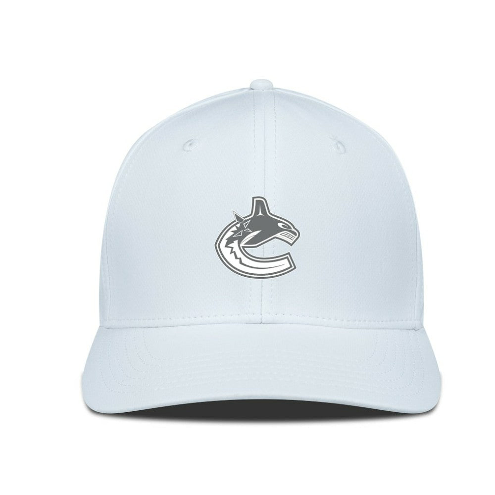 Vancouver Canucks - Levelwear Rise Slate & Snow Structured Flex Hat White