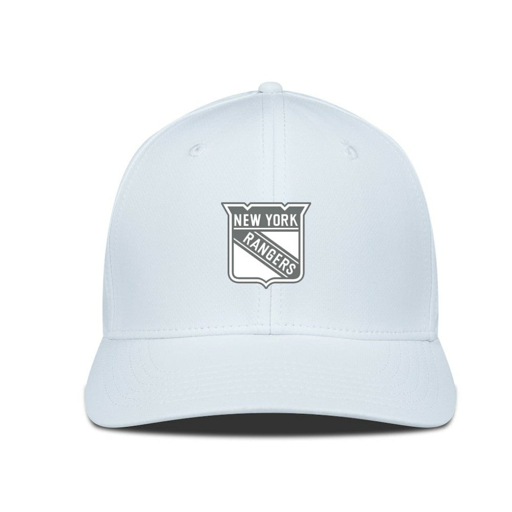 New York Rangers Levelwear Rise Slate & Snow Structured Flex Hat White