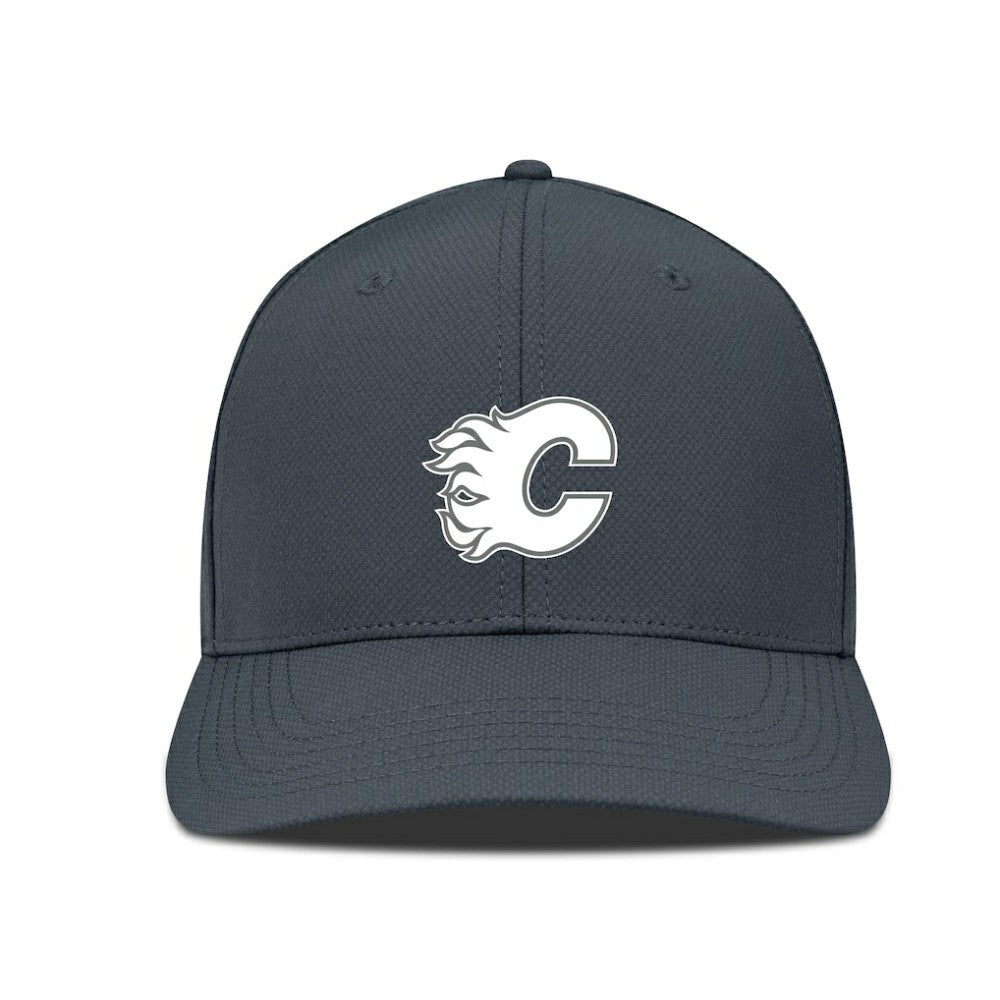 Calgary Flames - Levelwear Rise Slate & Snow Structured Flex Hat Charcoal