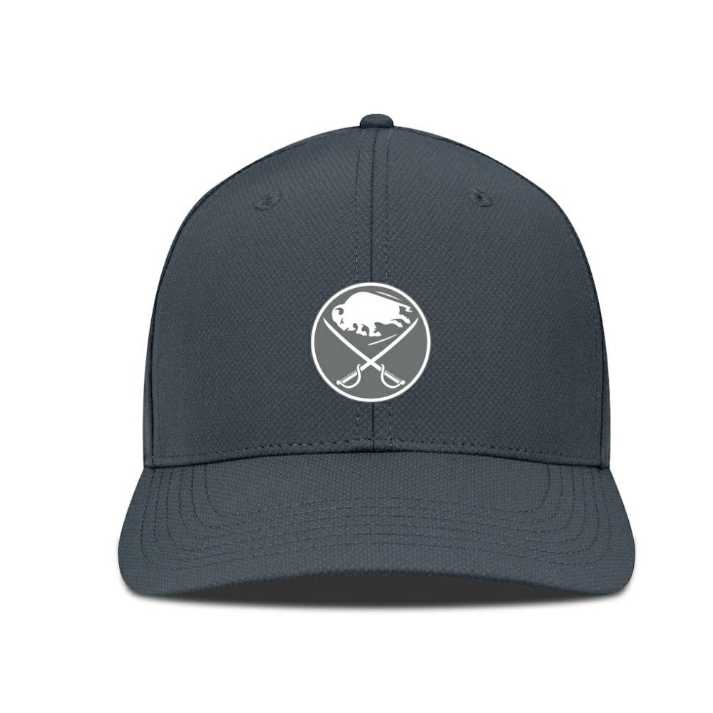 Buffalo Sabres - Levelwear Rise Slate & Snow Structured Flex Hat Charcoal