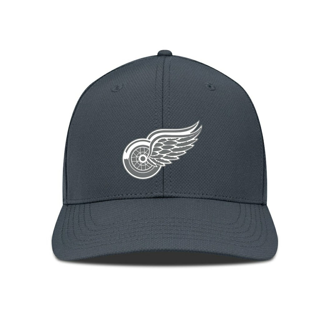 Detroit Red Wings - Levelwear Rise Slate & Snow Structured Flex Hat Charcoal